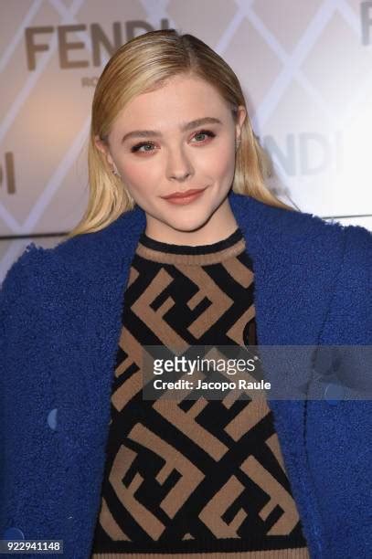 chloe grace moretz sasha fendi|Chloe Grace Moretz front row for the Fendi Show in Milan .